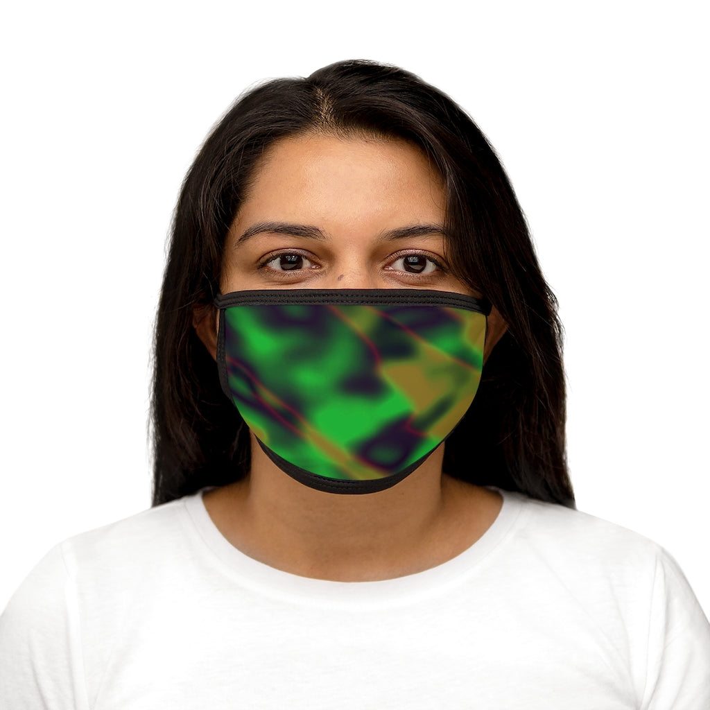 Colorful Painting Mixed-Fabric Face Mask featuring a vibrant design with a black outer edge and earloops, suitable for everyday use.