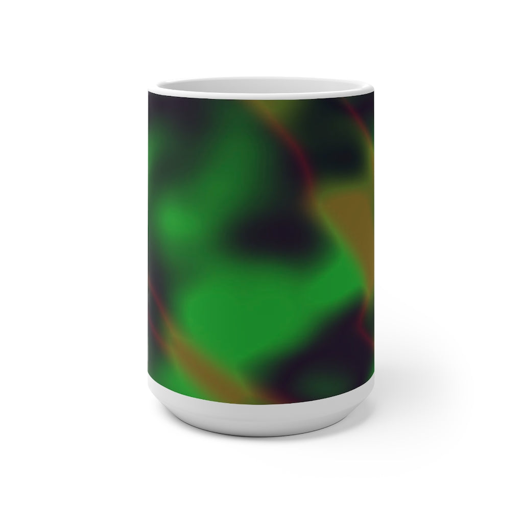 Colorful Pattern Color Changing Mug showcasing vibrant colors and a sleek design, perfect for warm beverages.