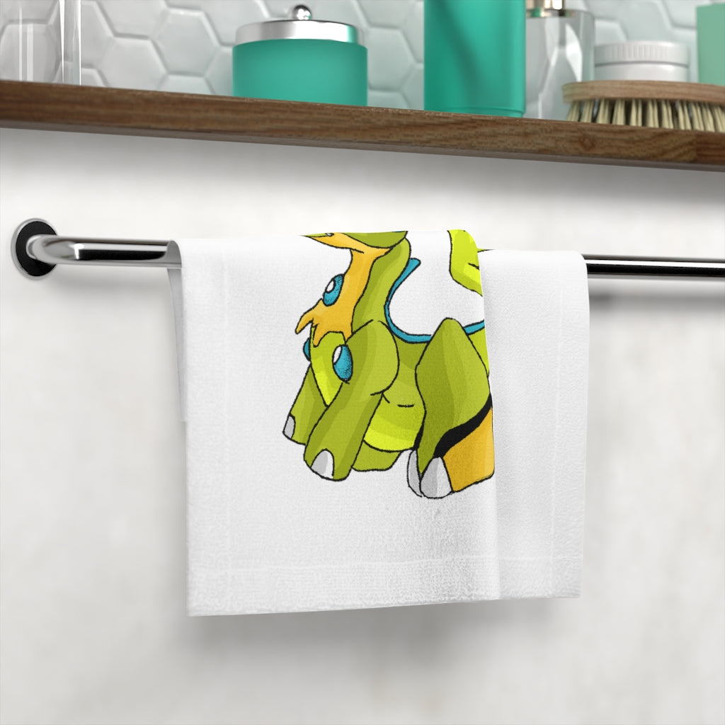 Cortenais Face Towel featuring a customizable one-sided print with a soft polyester front and absorbent cotton back, ideal for bathroom use.