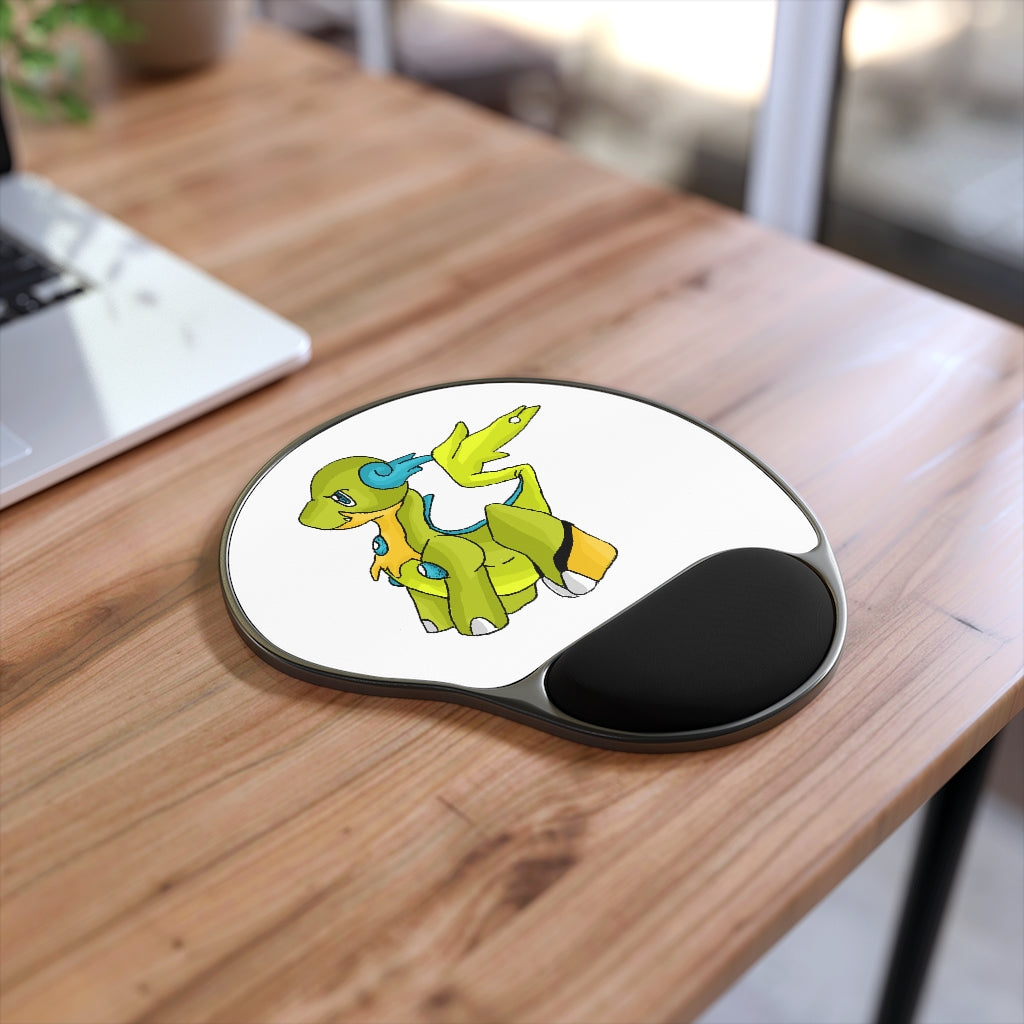 Cortenais Mouse Pad with ergonomic Memory Foam wrist rest and customizable neoprene insert.