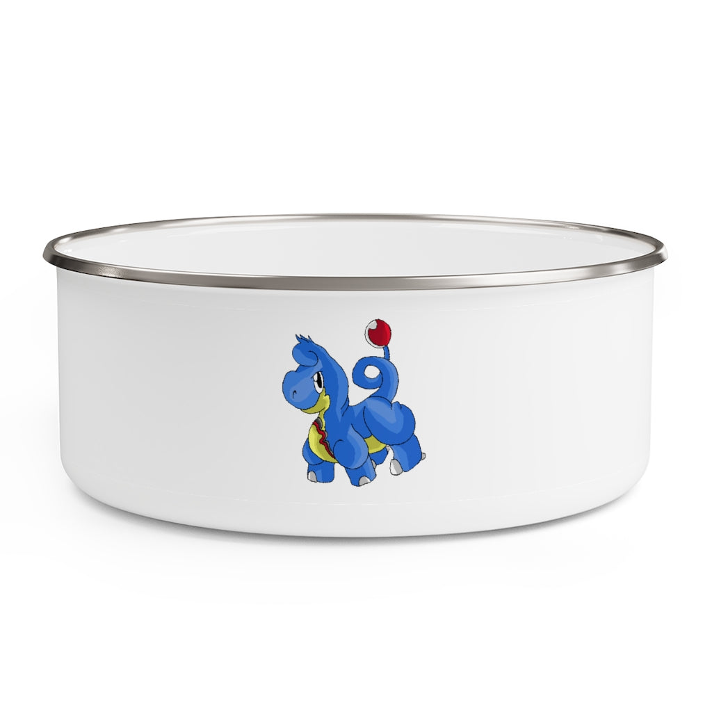 Corteneir Enamel Bowl made of stainless steel with a translucent plastic lid, showcasing a stylish hipster chic design.