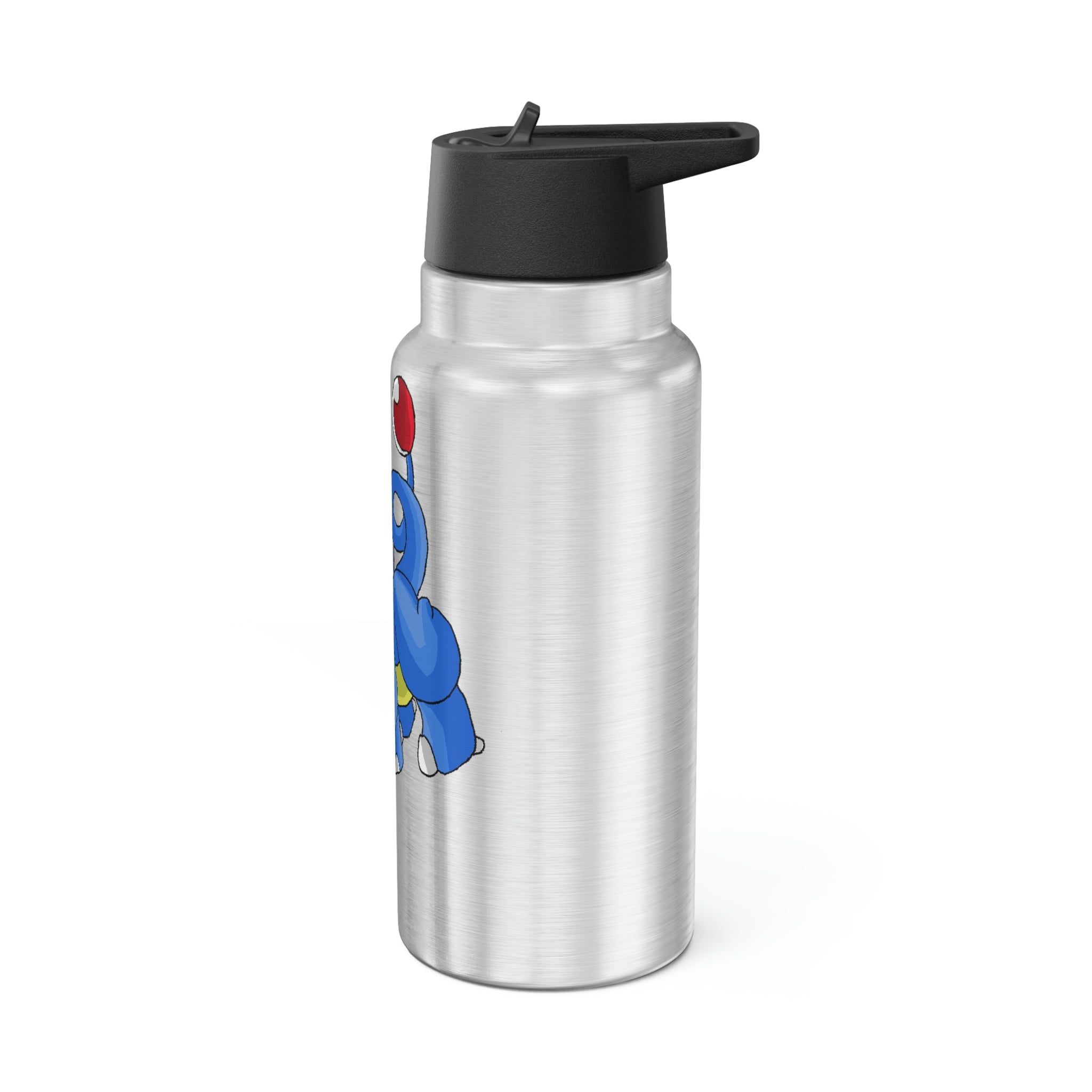 Corteneir Gator Tumbler, 32oz in stainless steel with a custom design and plastic straw.