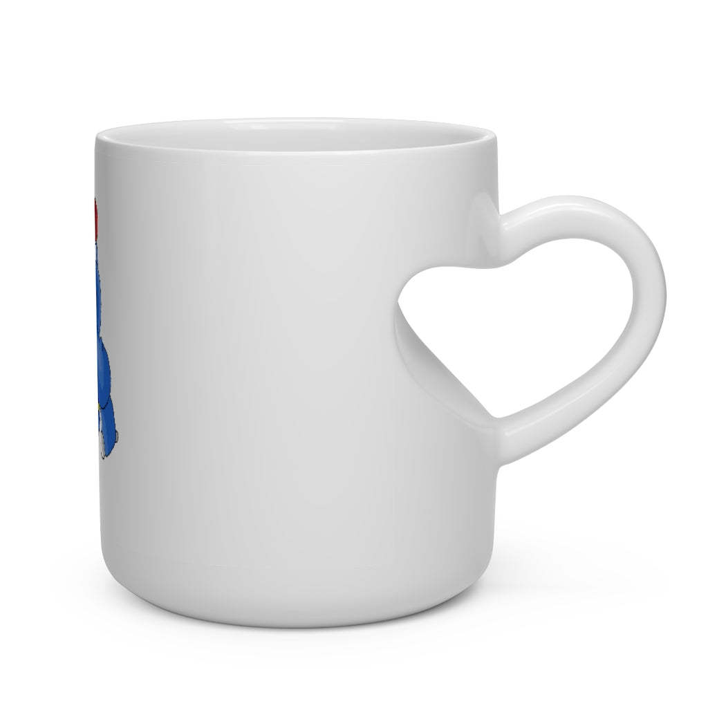 Corteneir Heart Shape Mug in white ceramic with a heart-shaped handle, perfect for hot beverages.