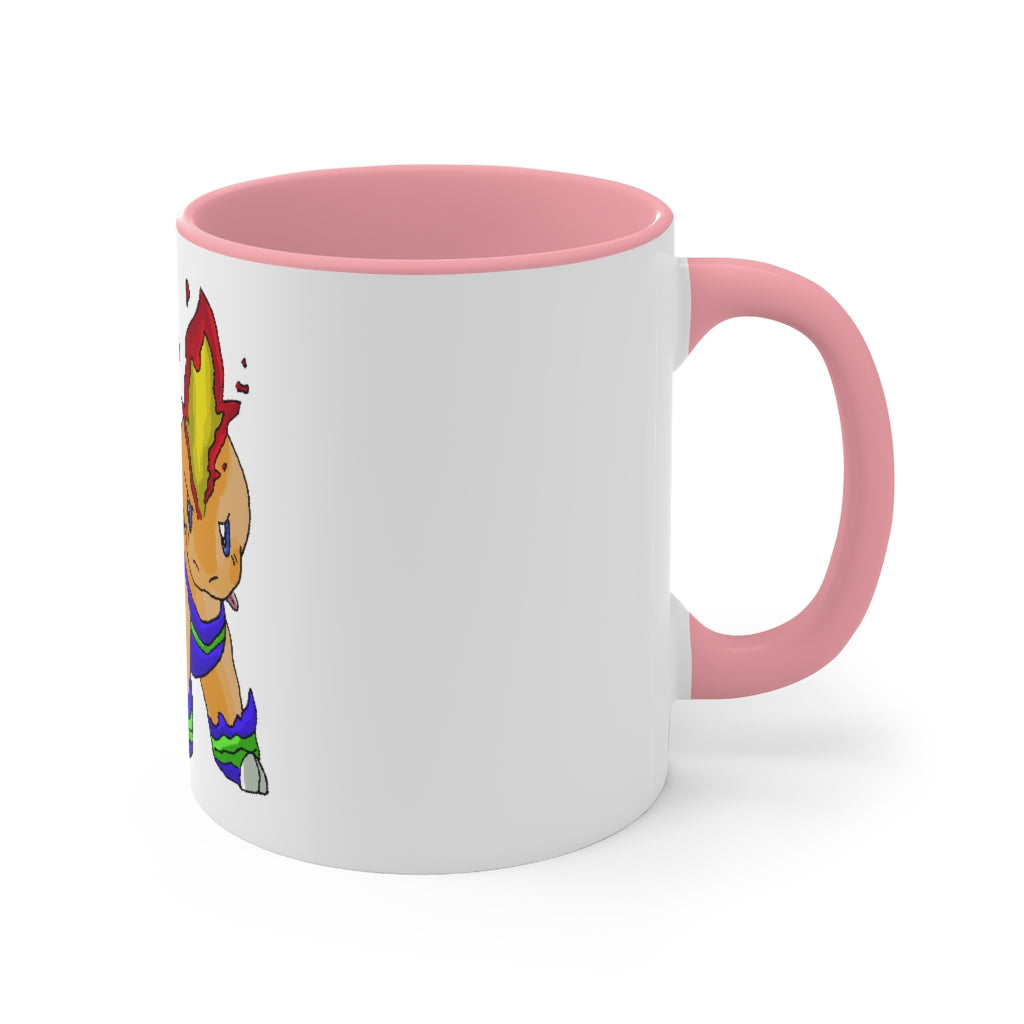 Corteness Accent Mug featuring a white exterior with a colored interior, available in red, pink, and black options, showcasing its ergonomic C-handle.