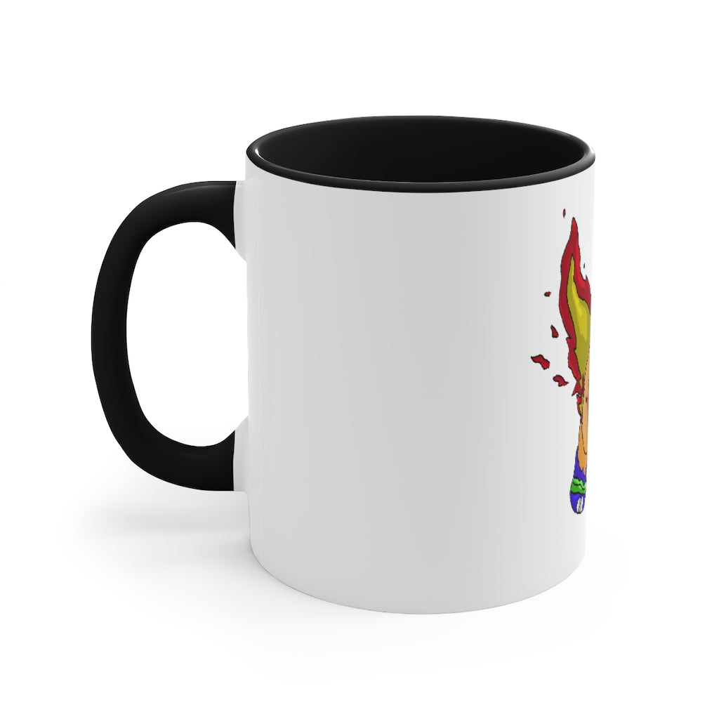 Corteness Accent Mug featuring a white exterior with a colored interior, available in red, pink, and black options, showcasing its ergonomic C-handle.