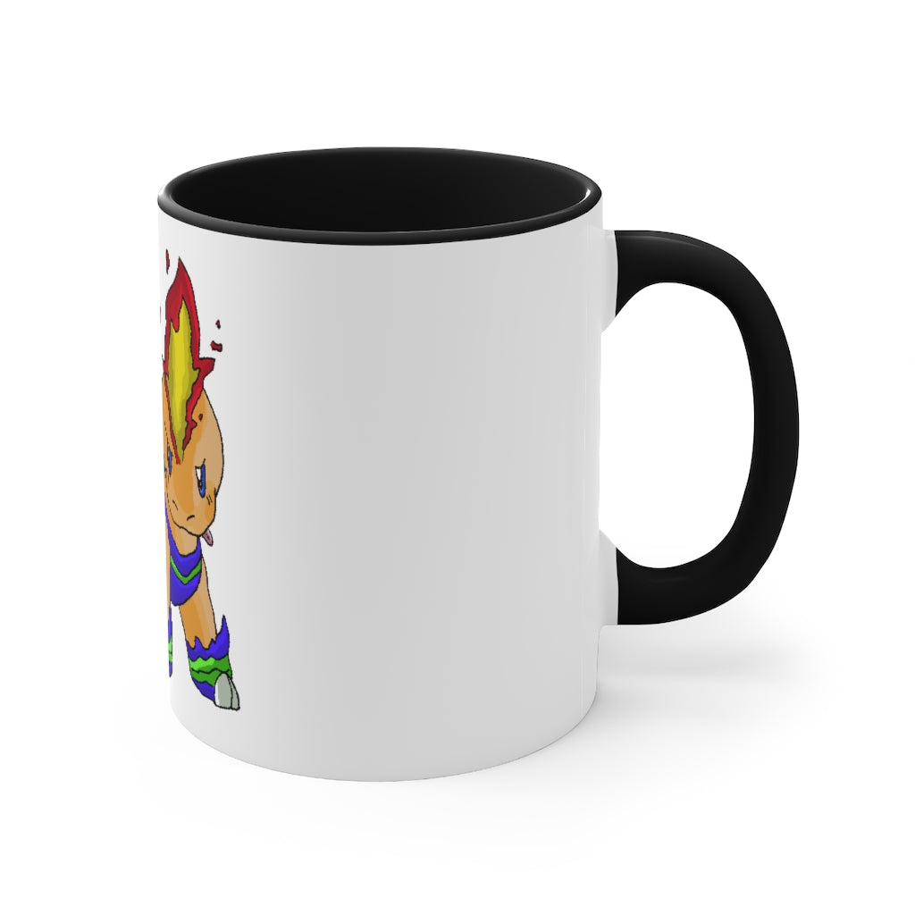 Corteness Accent Mug featuring a white exterior with a colored interior, available in red, pink, and black options, showcasing its ergonomic C-handle.