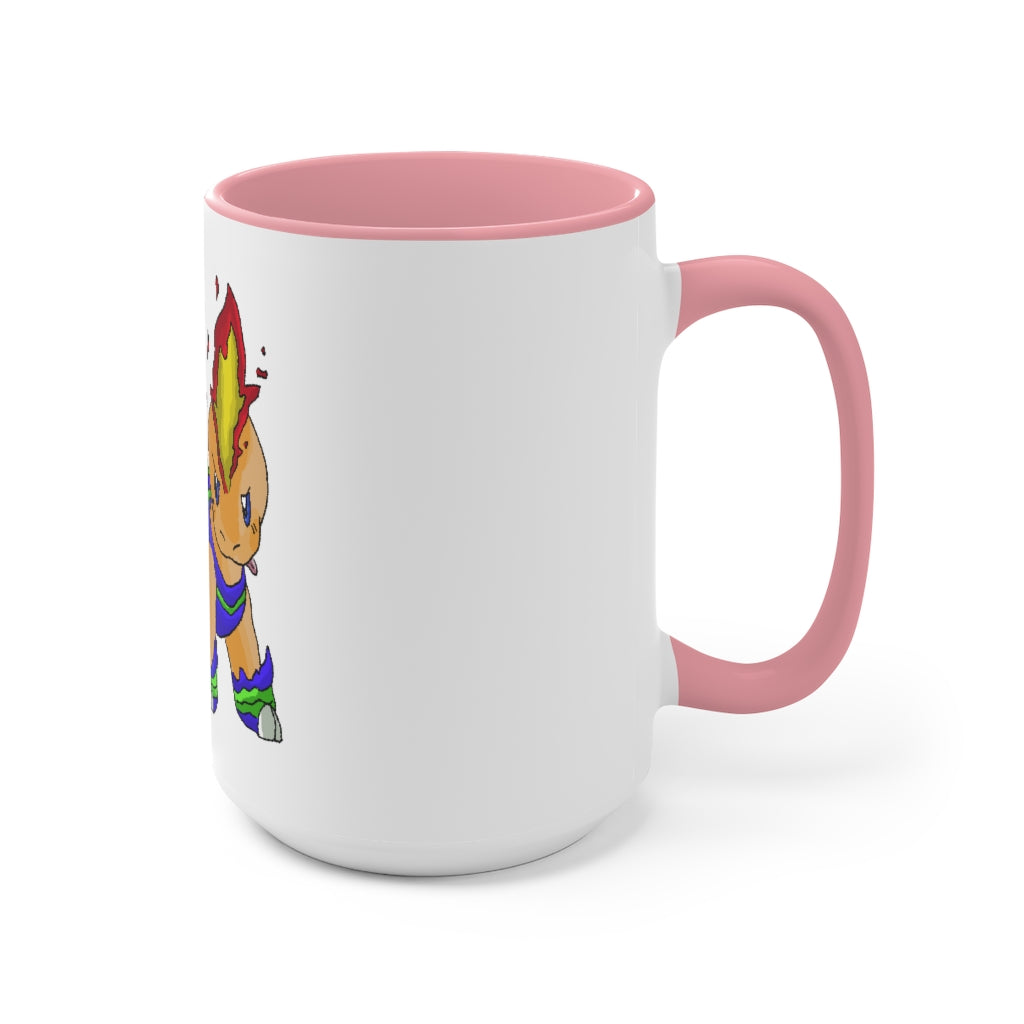 Corteness Accent Mug featuring a white exterior with a colored interior, available in red, pink, and black options, showcasing its ergonomic C-handle.