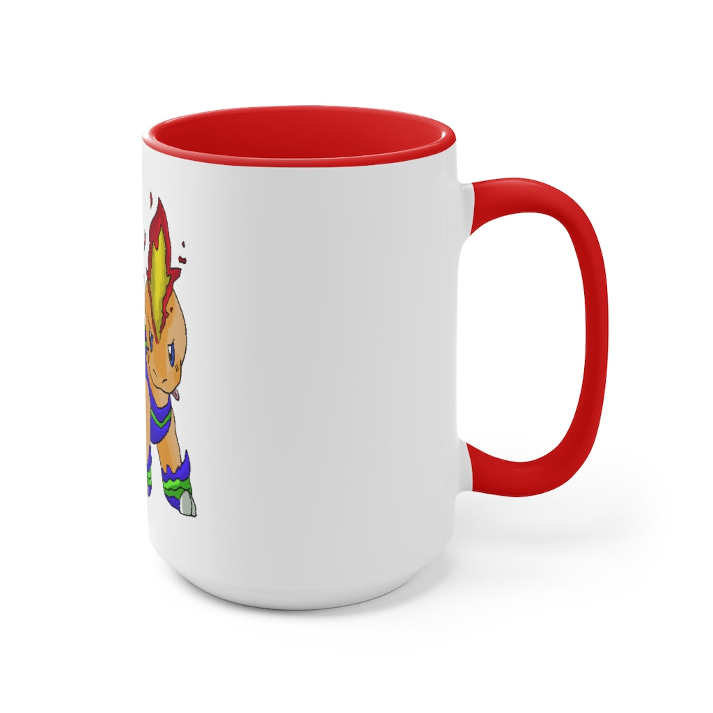 Corteness Accent Mug featuring a white exterior with a colored interior, available in red, pink, and black options, showcasing its ergonomic C-handle.