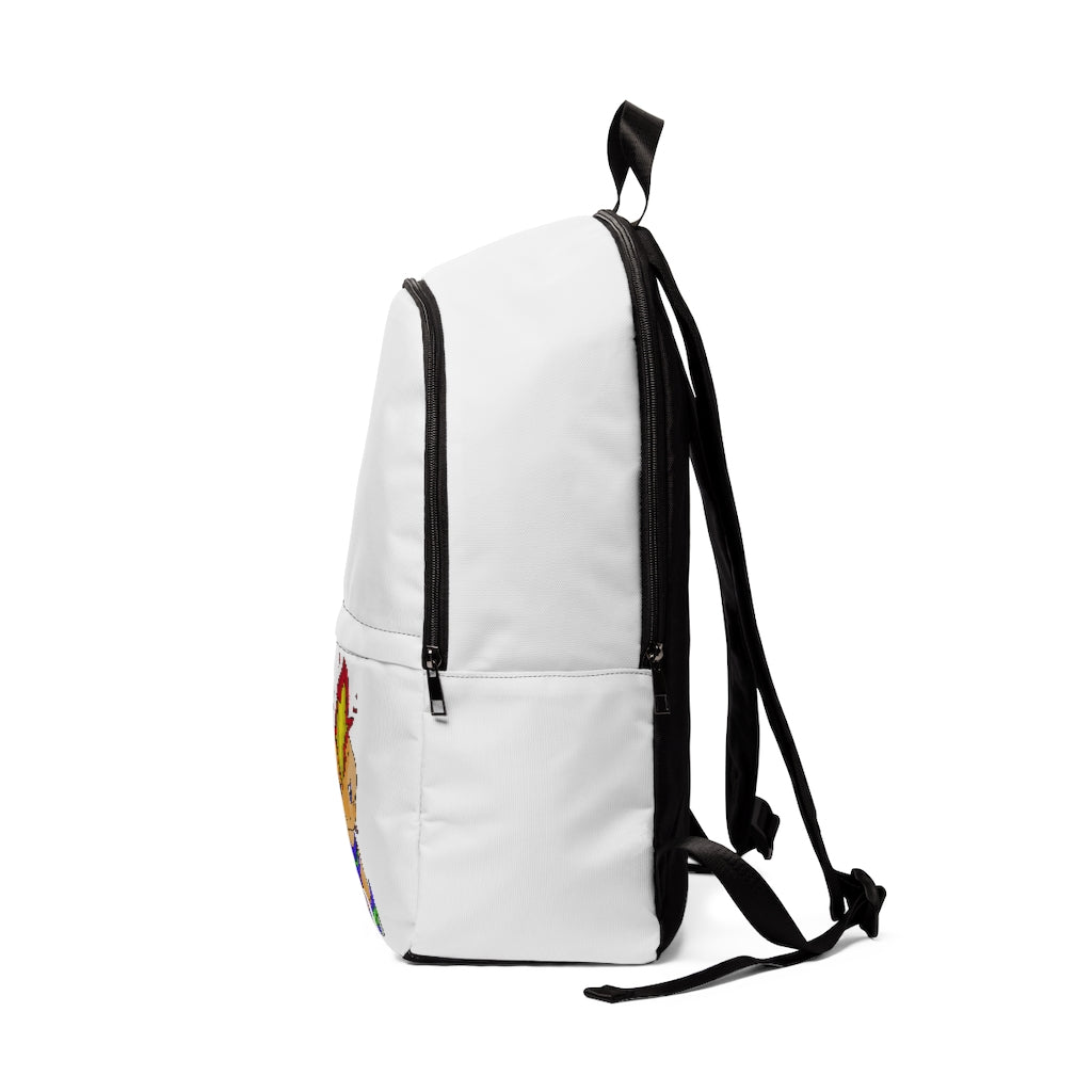 Corteness Unisex Fabric Backpack in stylish design, featuring adjustable straps and a padded back panel, perfect for school and travel.