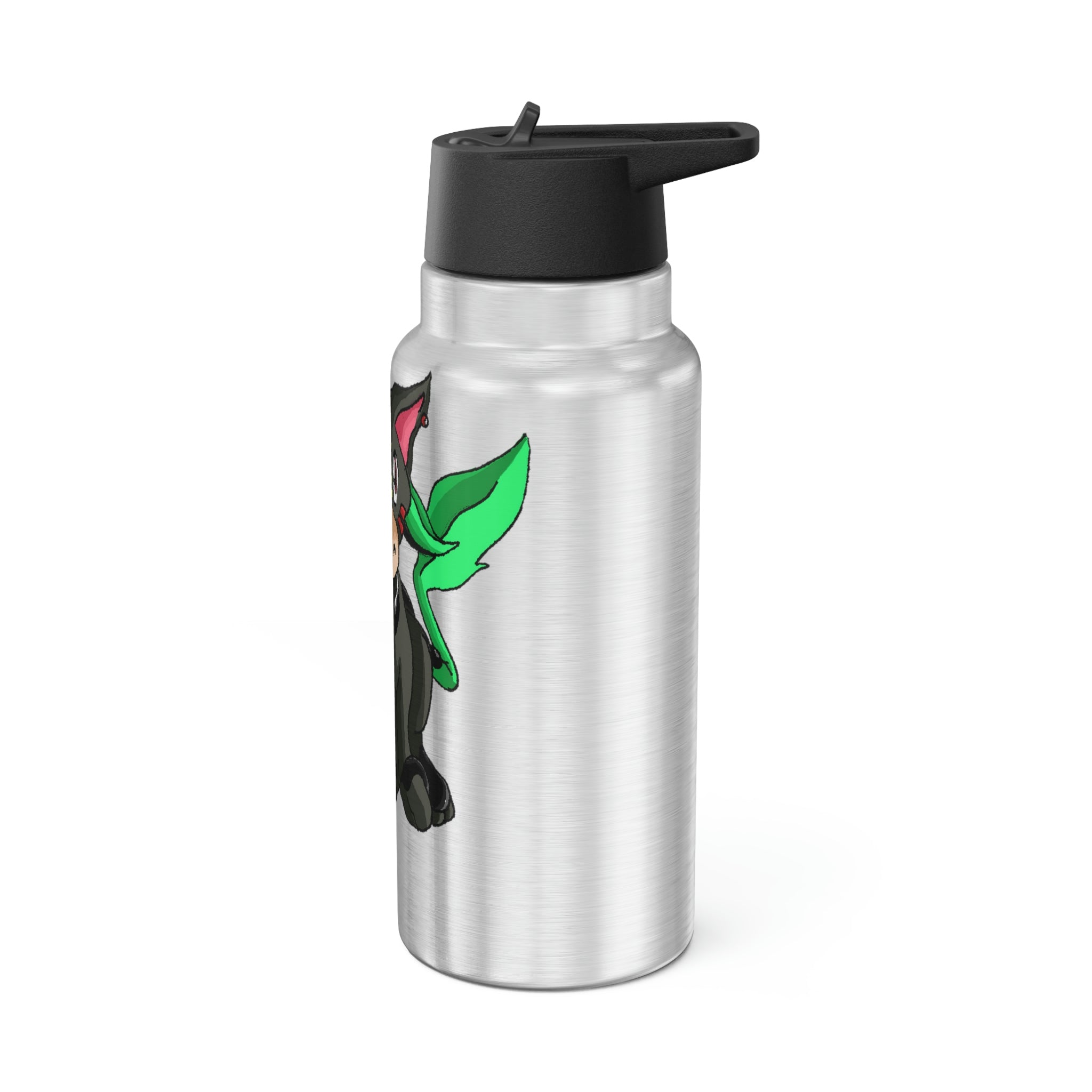 Corteon Gator Tumbler in stainless steel with a plastic straw, showcasing a customizable design.