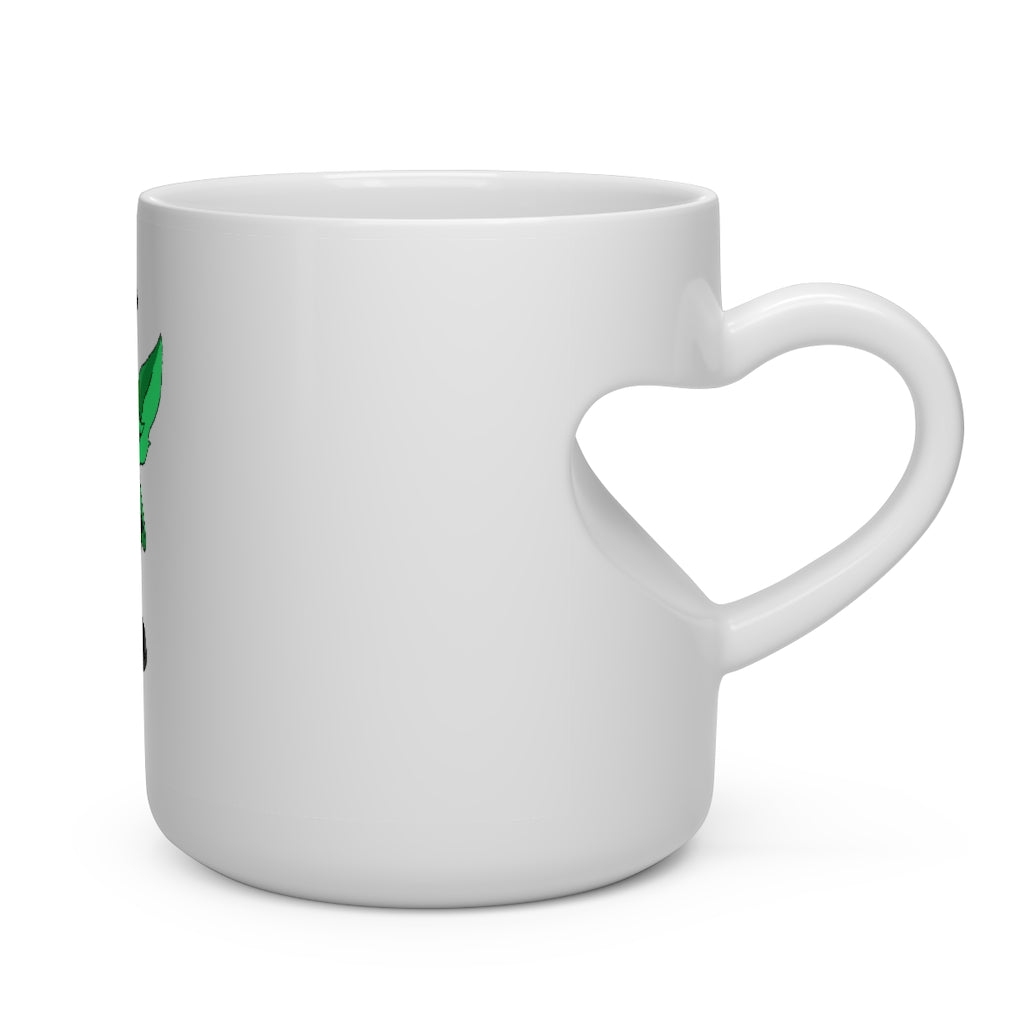 Corteon Heart Shape Mug featuring a white ceramic finish and a heart-shaped handle, perfect for hot beverages.