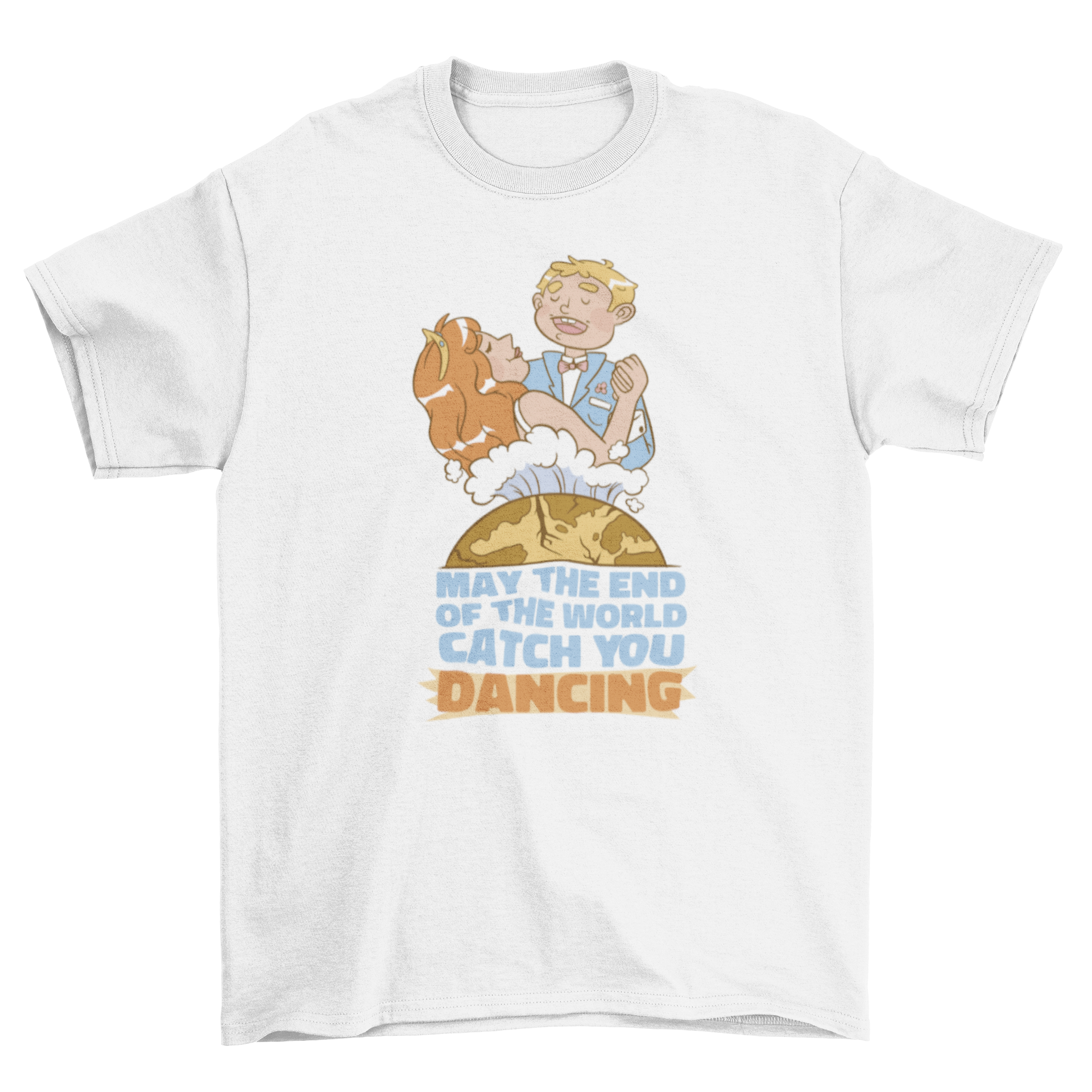 Couple dancing t-shirt featuring a couple in motion with an inspiring quote.