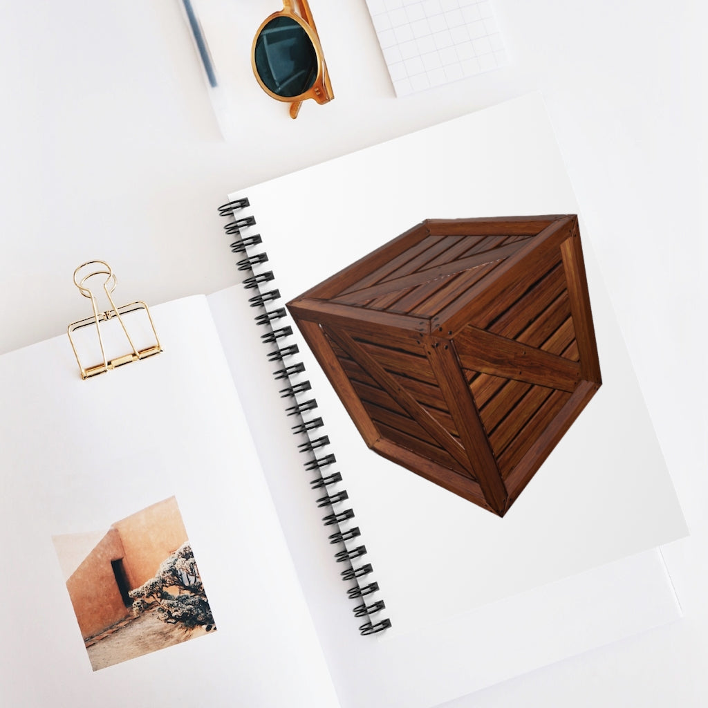 Crate Spiral Notebook with ruled line pages and stylish printed cover.