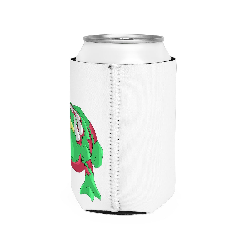 Crawnawsome Can Cooler Sleeve in black neoprene, designed to fit standard 12 oz cans, showcasing its customizable design and durable material.