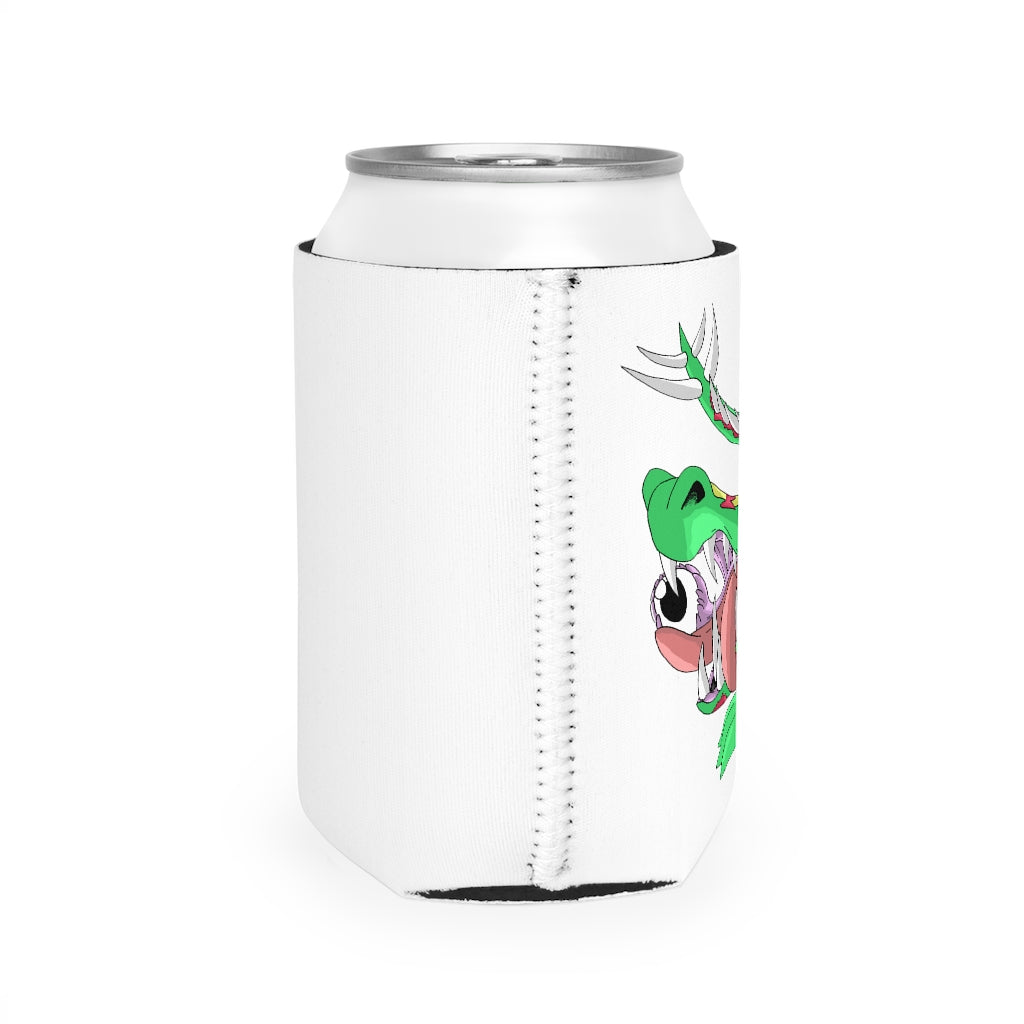 Crawnawsome Can Cooler Sleeve in black neoprene, designed to fit standard 12 oz cans, showcasing its customizable design and durable material.