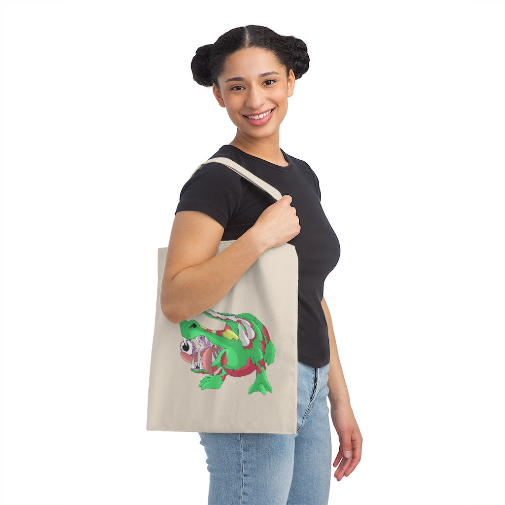 Crawnawsome Canvas Tote Bag made of 100% cotton sheeting, featuring reinforced handles and a stylish design for personalization.