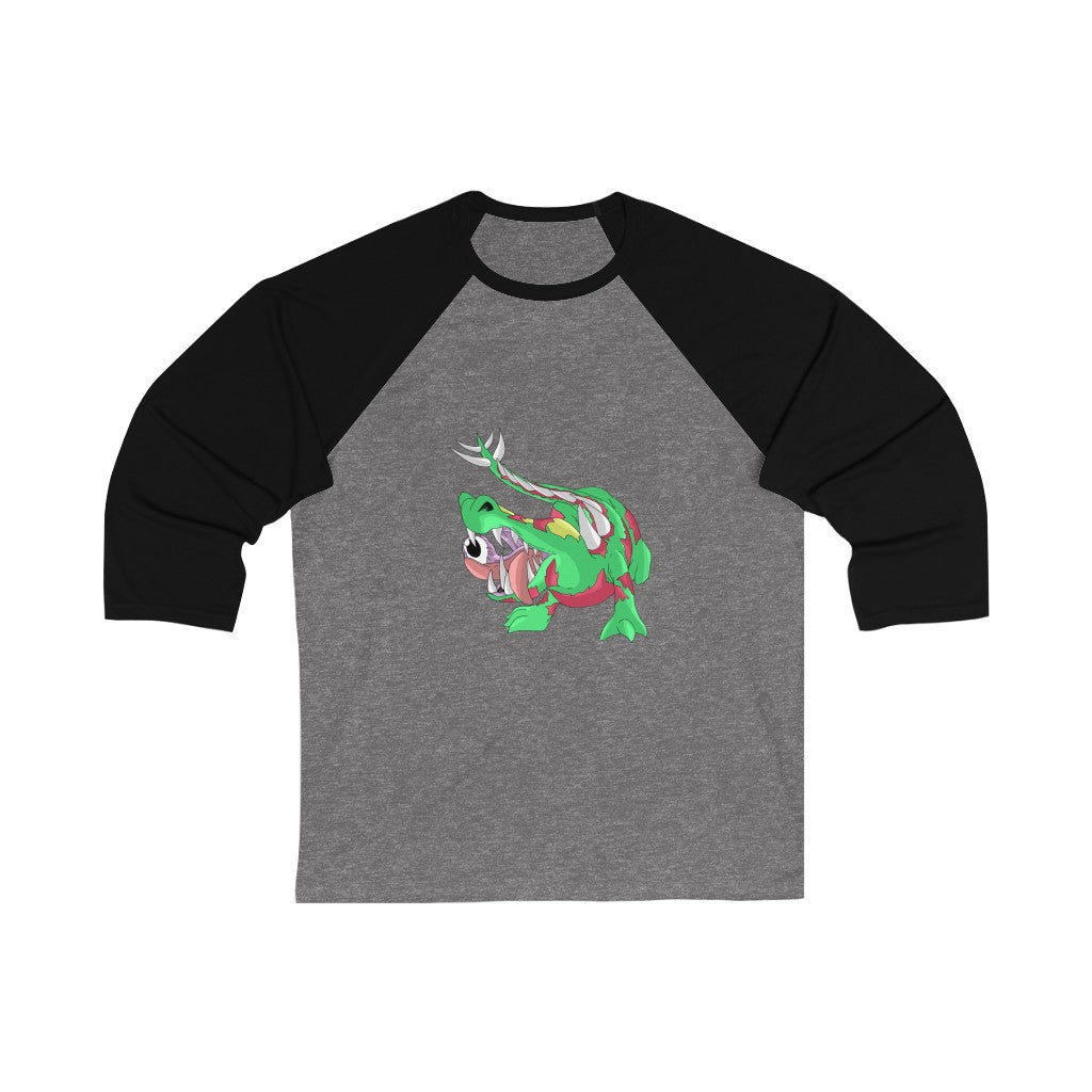 Crawnawsome Unisex 3/4 Sleeve Baseball Tee in various colors with a modern fit and ribbed collar.