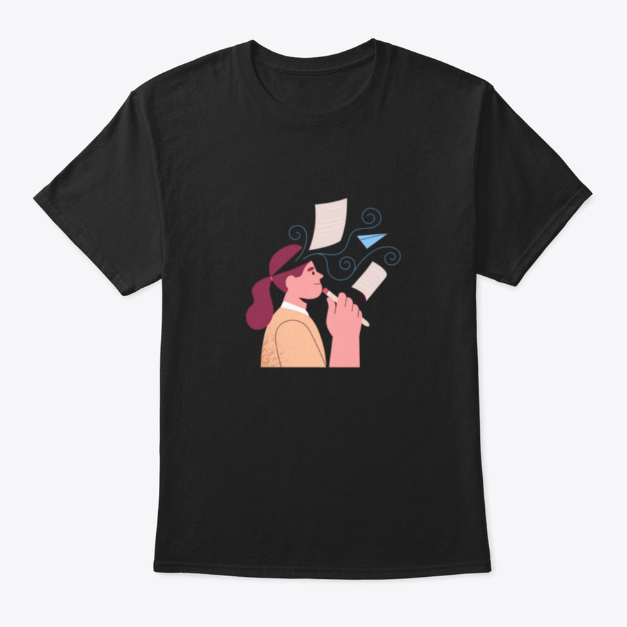 A comfortable Creative Writer t-shirt made from 100% cotton, featuring a classic fit and stylish design, perfect for poets and creative minds.