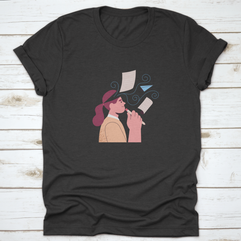 A comfortable Creative Writer t-shirt made from 100% cotton, featuring a classic fit and stylish design, perfect for poets and creative minds.