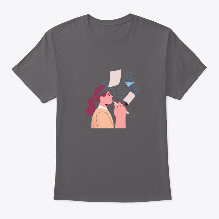 A comfortable Creative Writer t-shirt made from 100% cotton, featuring a classic fit and stylish design, perfect for poets and creative minds.