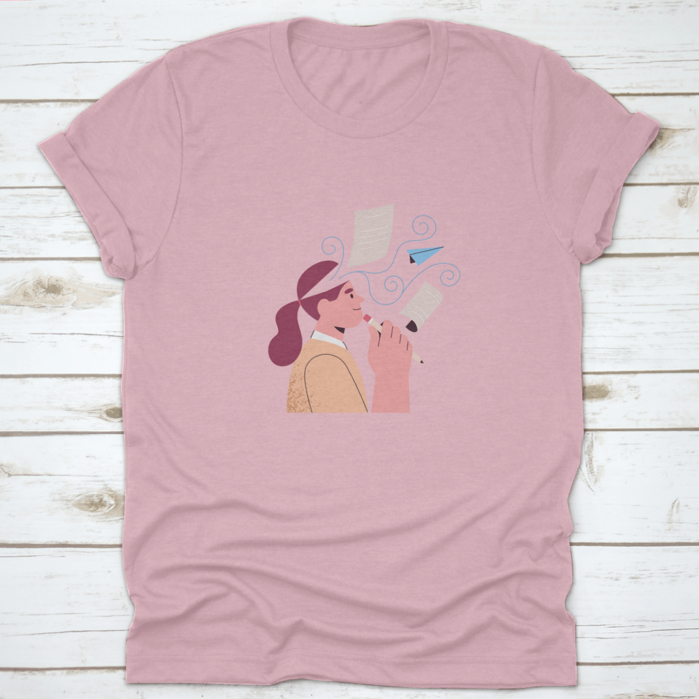 A comfortable Creative Writer t-shirt made from 100% cotton, featuring a classic fit and stylish design, perfect for poets and creative minds.