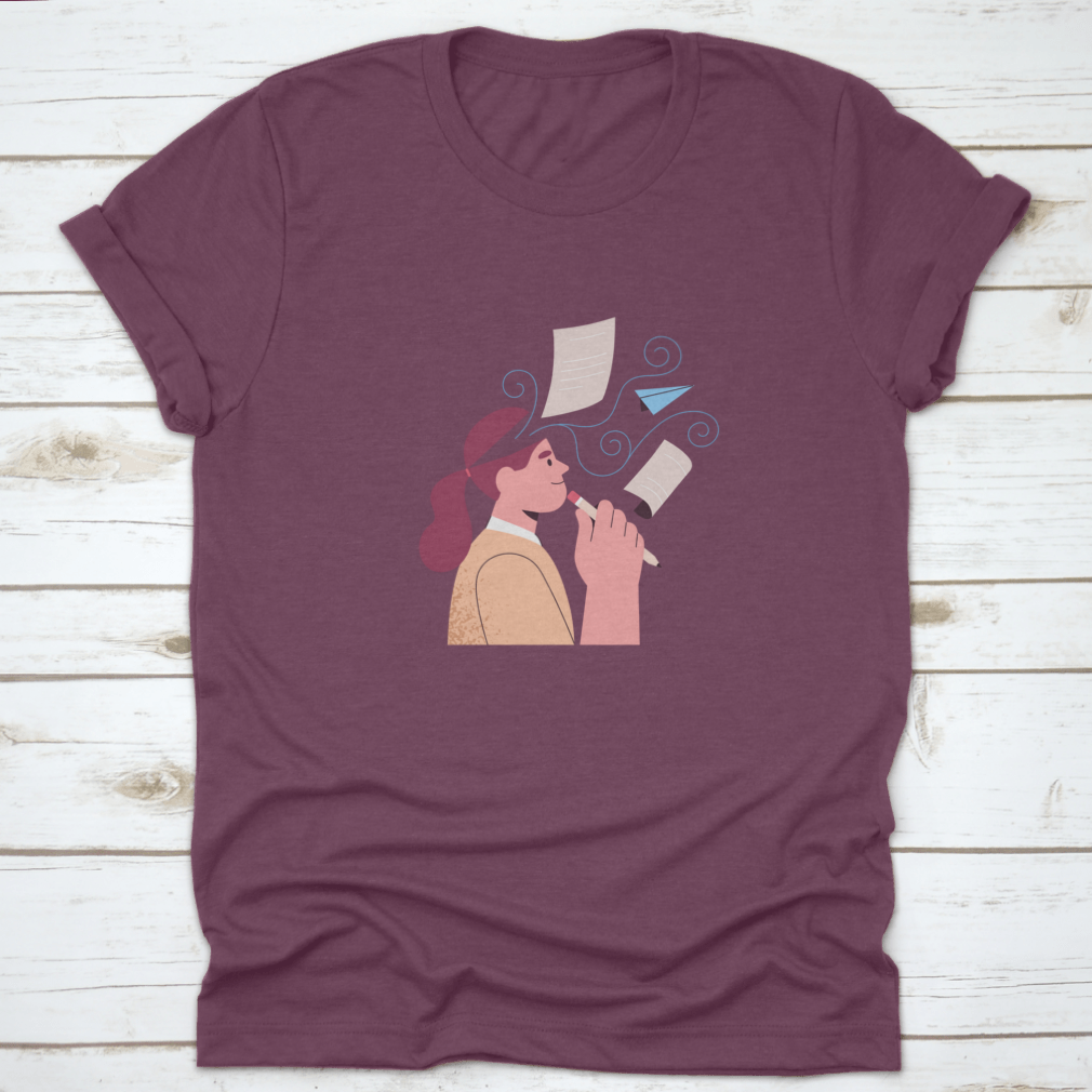 A comfortable Creative Writer t-shirt made from 100% cotton, featuring a classic fit and stylish design, perfect for poets and creative minds.