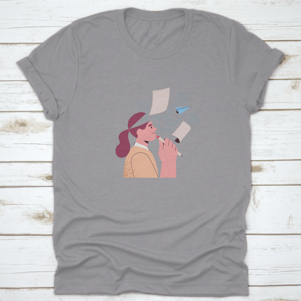 A comfortable Creative Writer t-shirt made from 100% cotton, featuring a classic fit and stylish design, perfect for poets and creative minds.