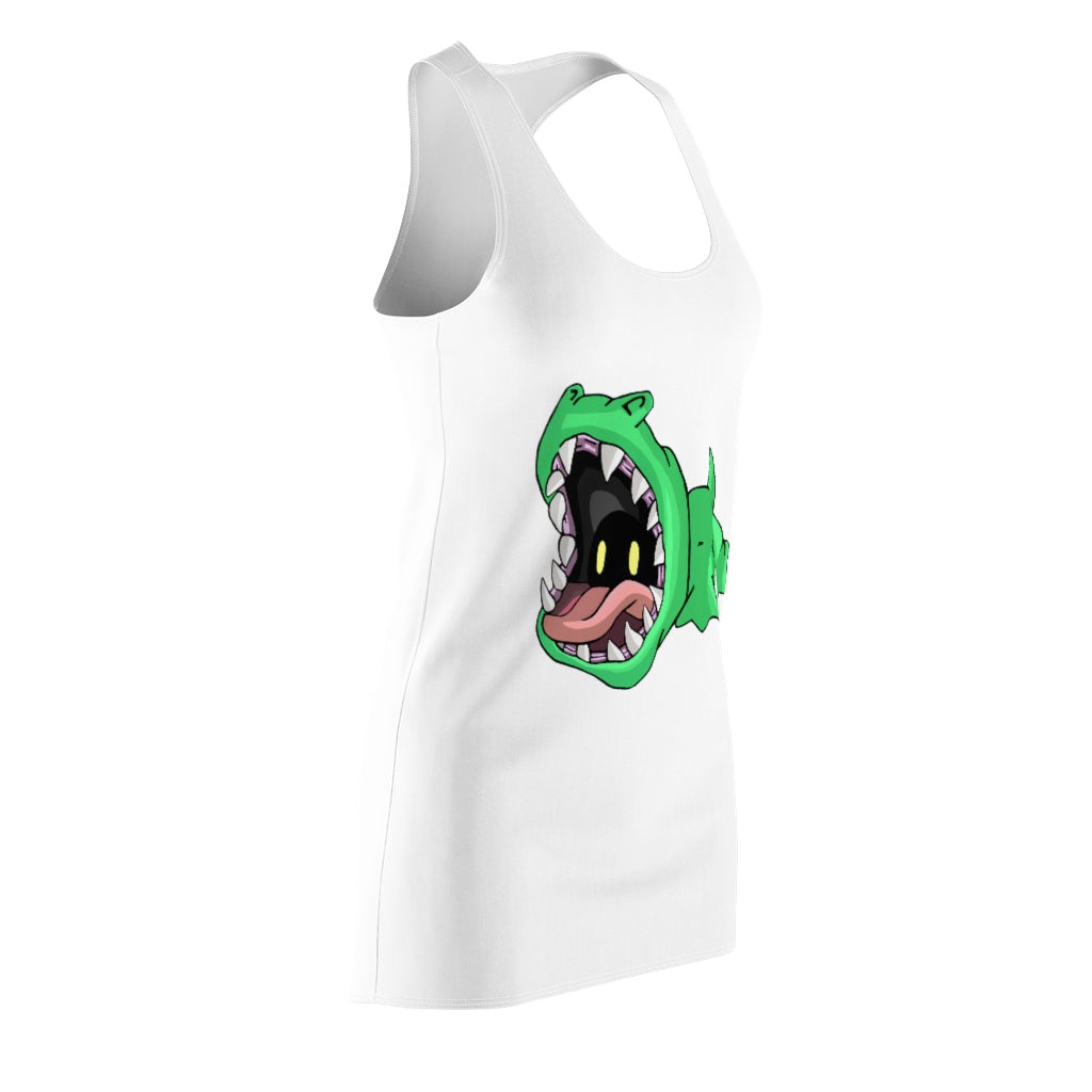 Crock Women's Cut & Sew Racerback Dress featuring a stylish design and sporty fit, made from lightweight 100% polyester fabric.