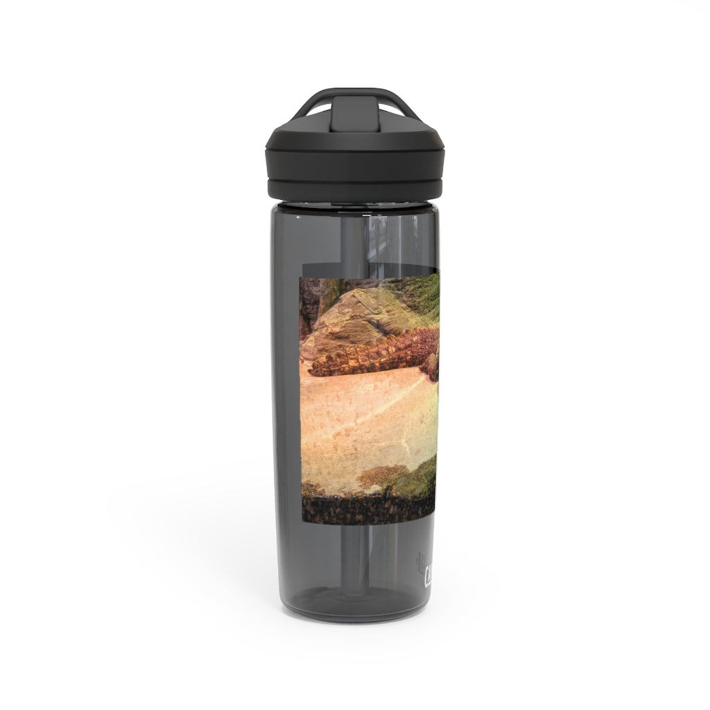 Crocodile CamelBak Eddy® Water Bottle in 20oz and 25oz sizes, showcasing its durable Tritan™ material and spill-proof design.