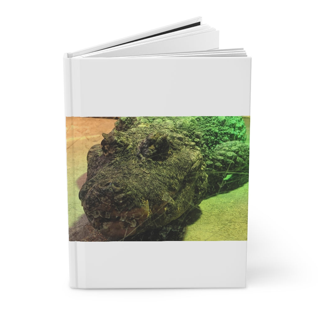 Crocodile Hardcover Journal Matte with customizable cover and lined pages, showcasing a stylish matte finish.