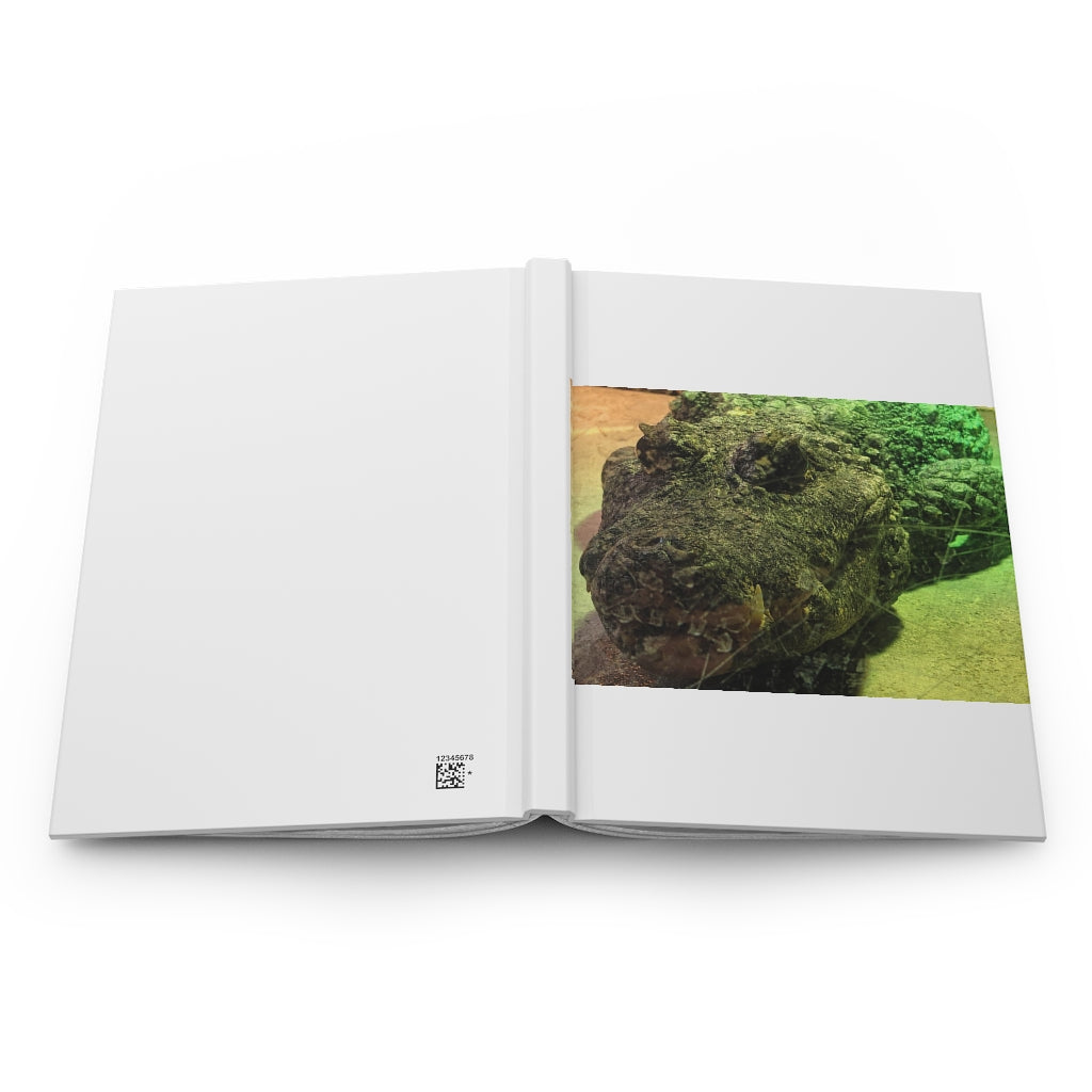 Crocodile Hardcover Journal Matte with customizable cover and lined pages, showcasing a stylish matte finish.