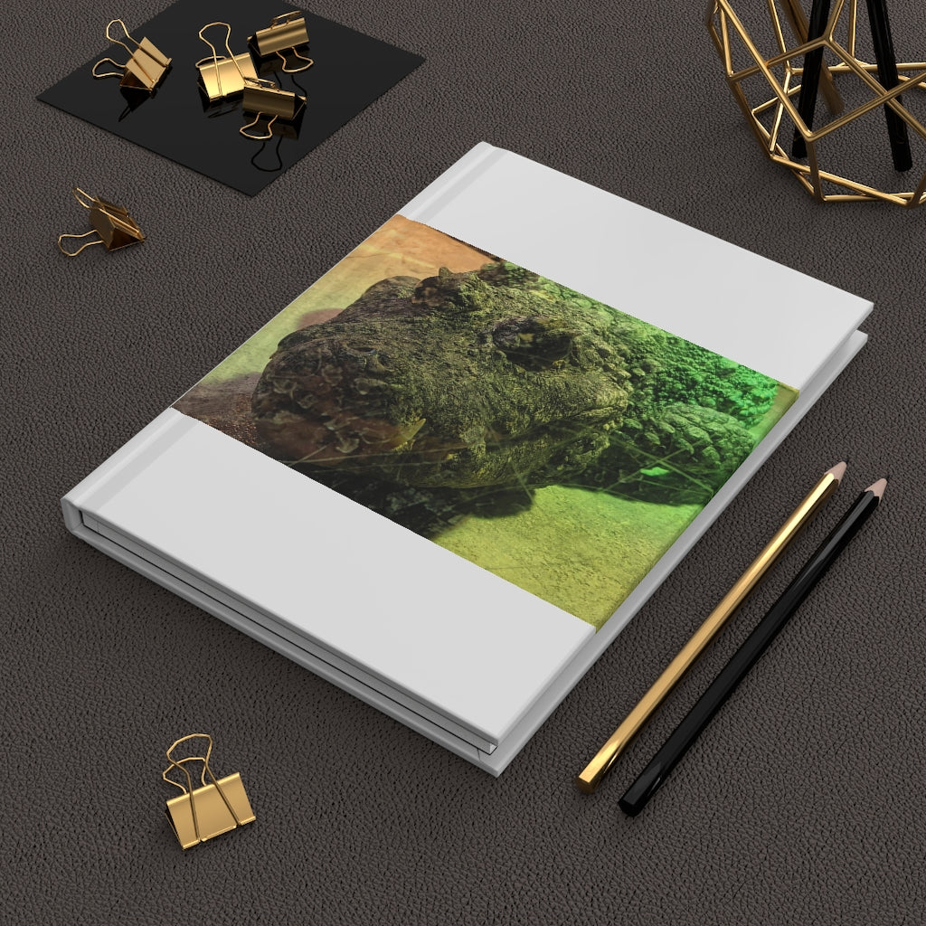 Crocodile Hardcover Journal Matte with customizable cover and lined pages, showcasing a stylish matte finish.