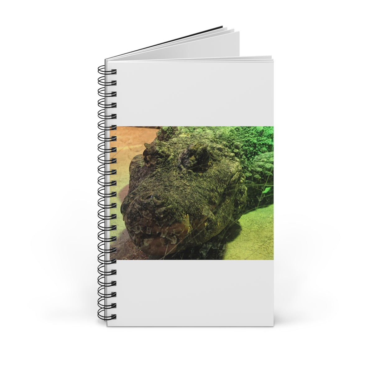 Crocodile Spiral Journal featuring a stylish front cover, available in four different styles including blank, dot grid, lined, and task manager.