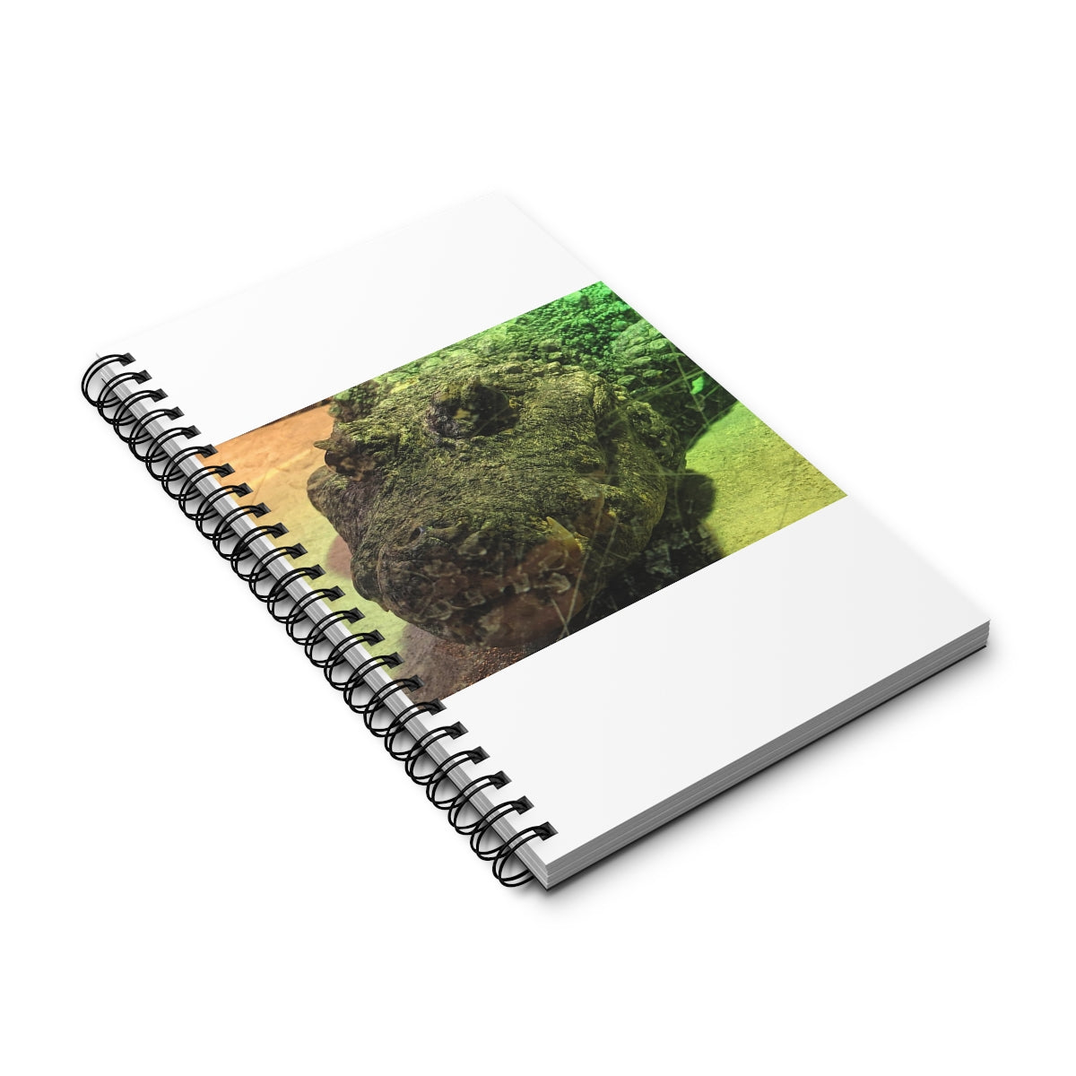 Crocodile Spiral Journal featuring a stylish front cover, available in four different styles including blank, dot grid, lined, and task manager.