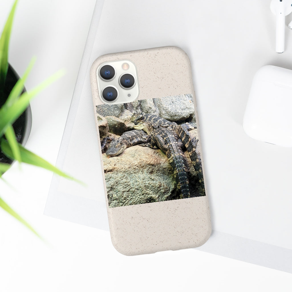 Crocodiles Biodegradable Case showcasing its slim design and eco-friendly materials, perfect for protecting smartphones.