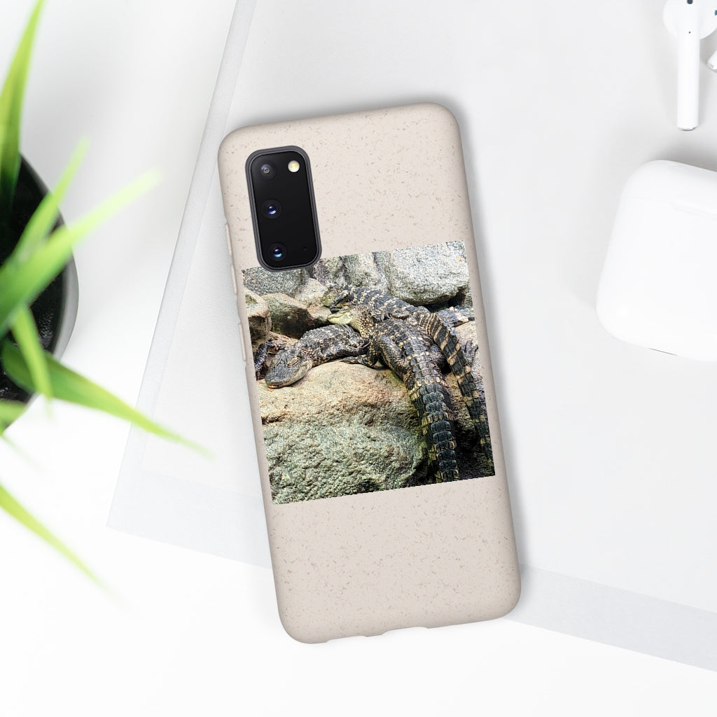 Crocodiles Biodegradable Case showcasing its slim design and eco-friendly materials, perfect for protecting smartphones.