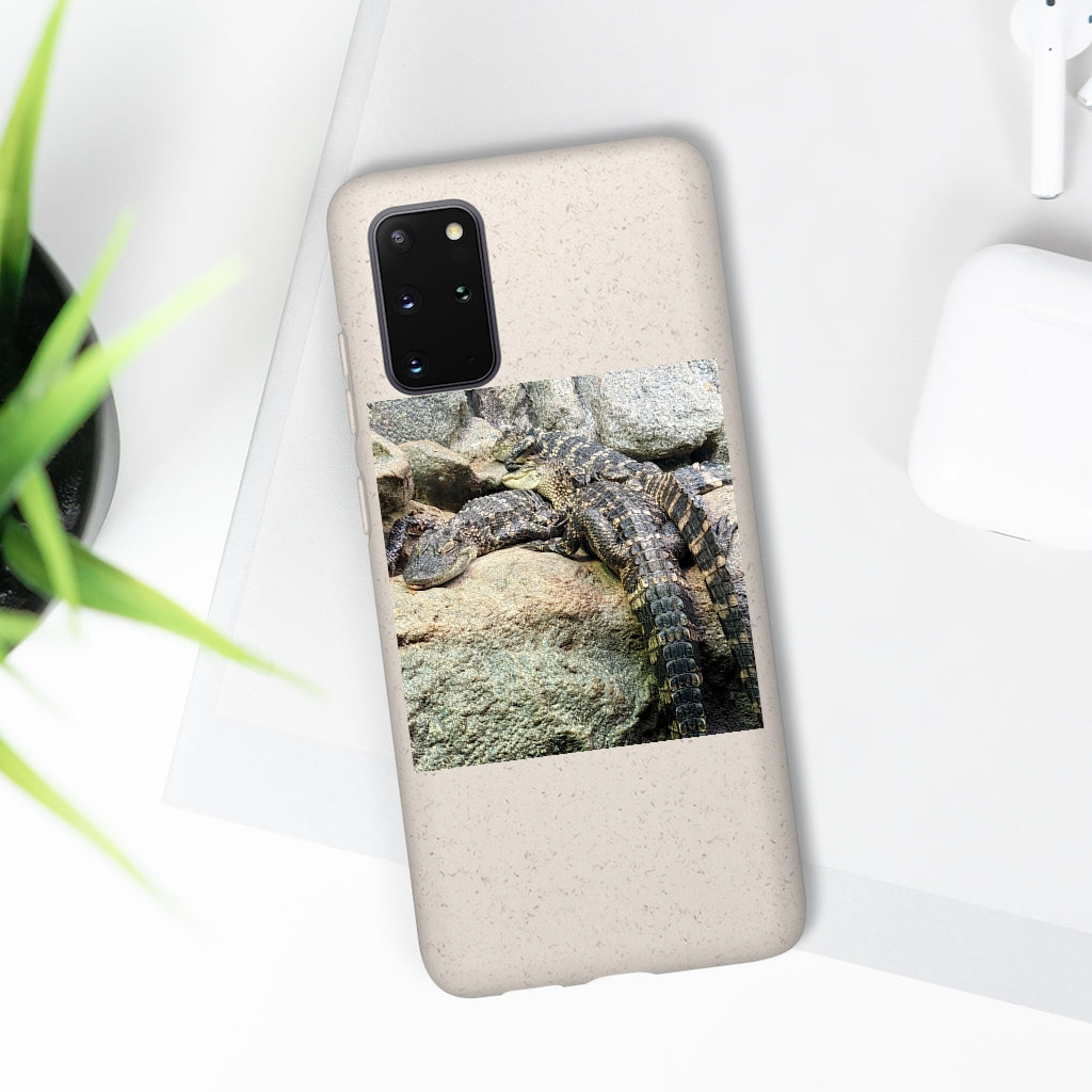 Crocodiles Biodegradable Case showcasing its slim design and eco-friendly materials, perfect for protecting smartphones.