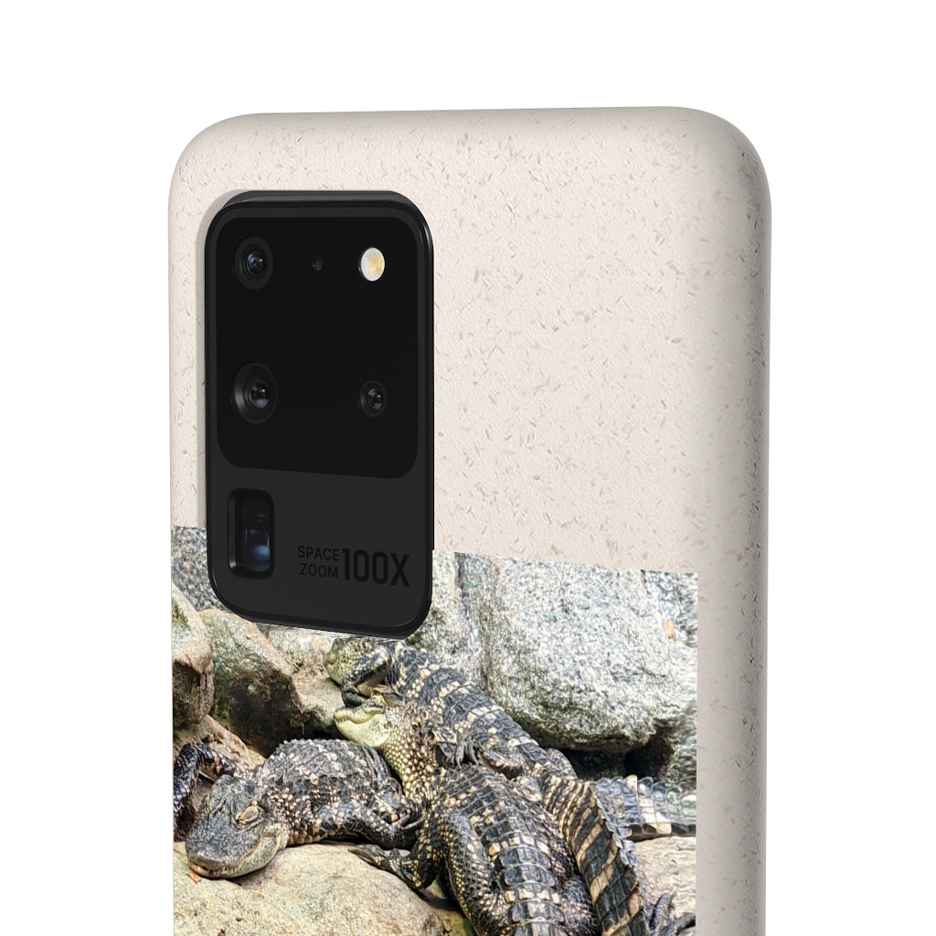 Crocodiles Biodegradable Case showcasing its slim design and eco-friendly materials, perfect for protecting smartphones.