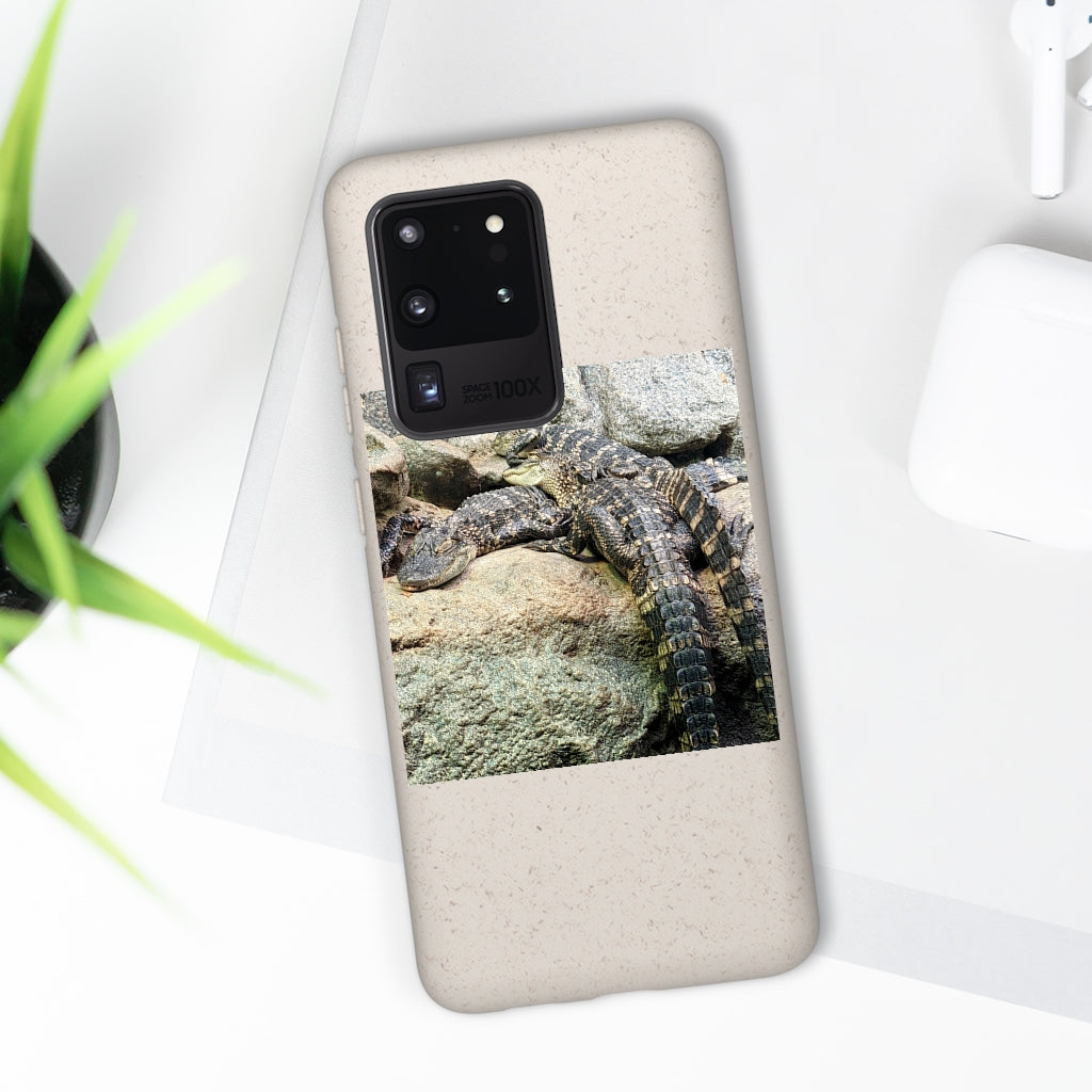 Crocodiles Biodegradable Case showcasing its slim design and eco-friendly materials, perfect for protecting smartphones.