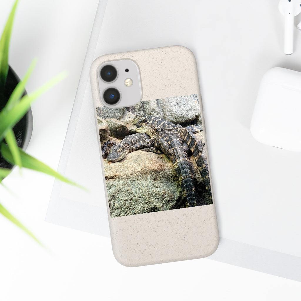 Crocodiles Biodegradable Case showcasing its slim design and eco-friendly materials, perfect for protecting smartphones.