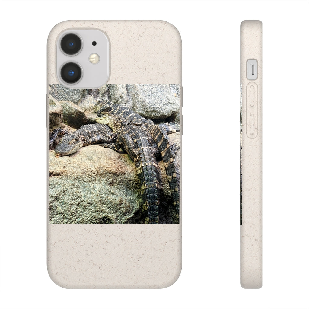 Crocodiles Biodegradable Case showcasing its slim design and eco-friendly materials, perfect for protecting smartphones.