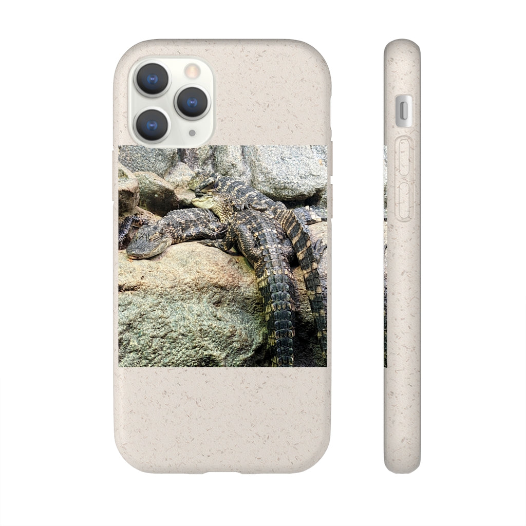 Crocodiles Biodegradable Case showcasing its slim design and eco-friendly materials, perfect for protecting smartphones.