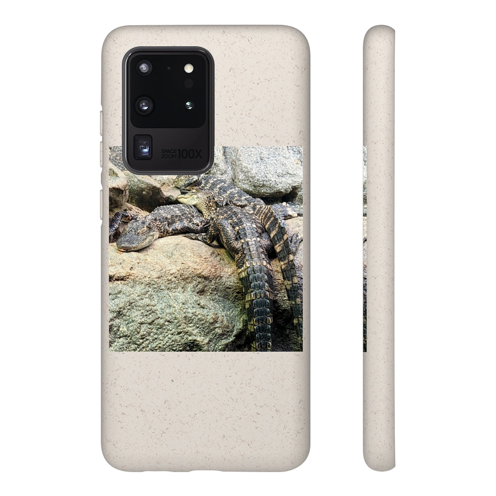 Crocodiles Biodegradable Case showcasing its slim design and eco-friendly materials, perfect for protecting smartphones.