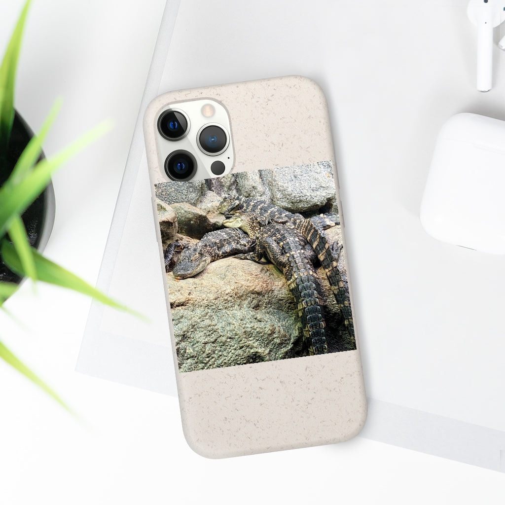 Crocodiles Biodegradable Case showcasing its slim design and eco-friendly materials, perfect for protecting smartphones.