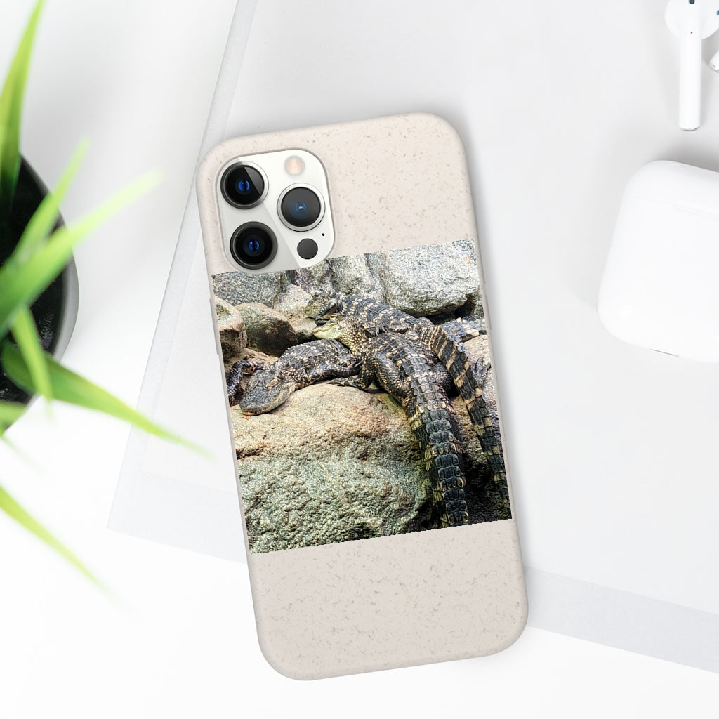 Crocodiles Biodegradable Case showcasing its slim design and eco-friendly materials, perfect for protecting smartphones.