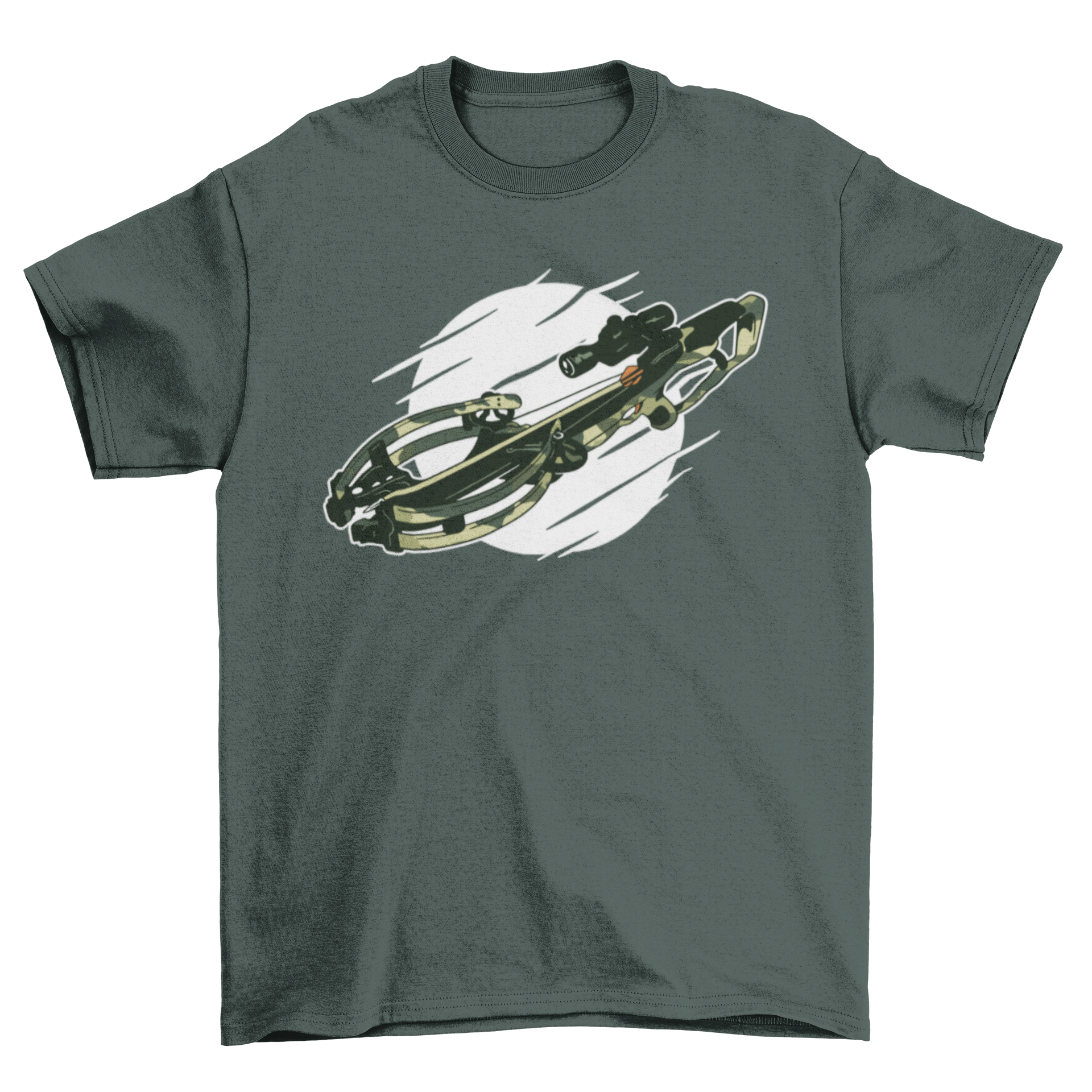 A stylish Crossbow t-shirt featuring a detailed illustration of a crossbow, perfect for archery enthusiasts.