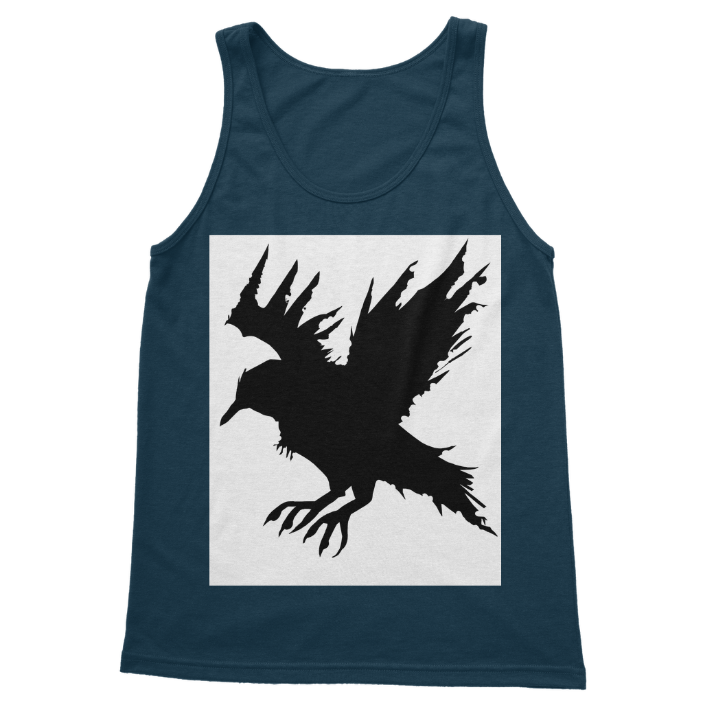 Crow Classic Women's Tank Top in various colors, showcasing its fitted silhouette and rib knit trim.