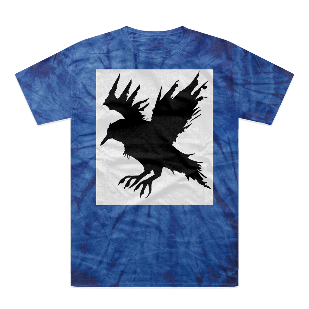 Crow Tonal Spider Tie-Dye T-Shirt showcasing vibrant colors and unique patterns, made from heavyweight cotton with a comfortable fit.