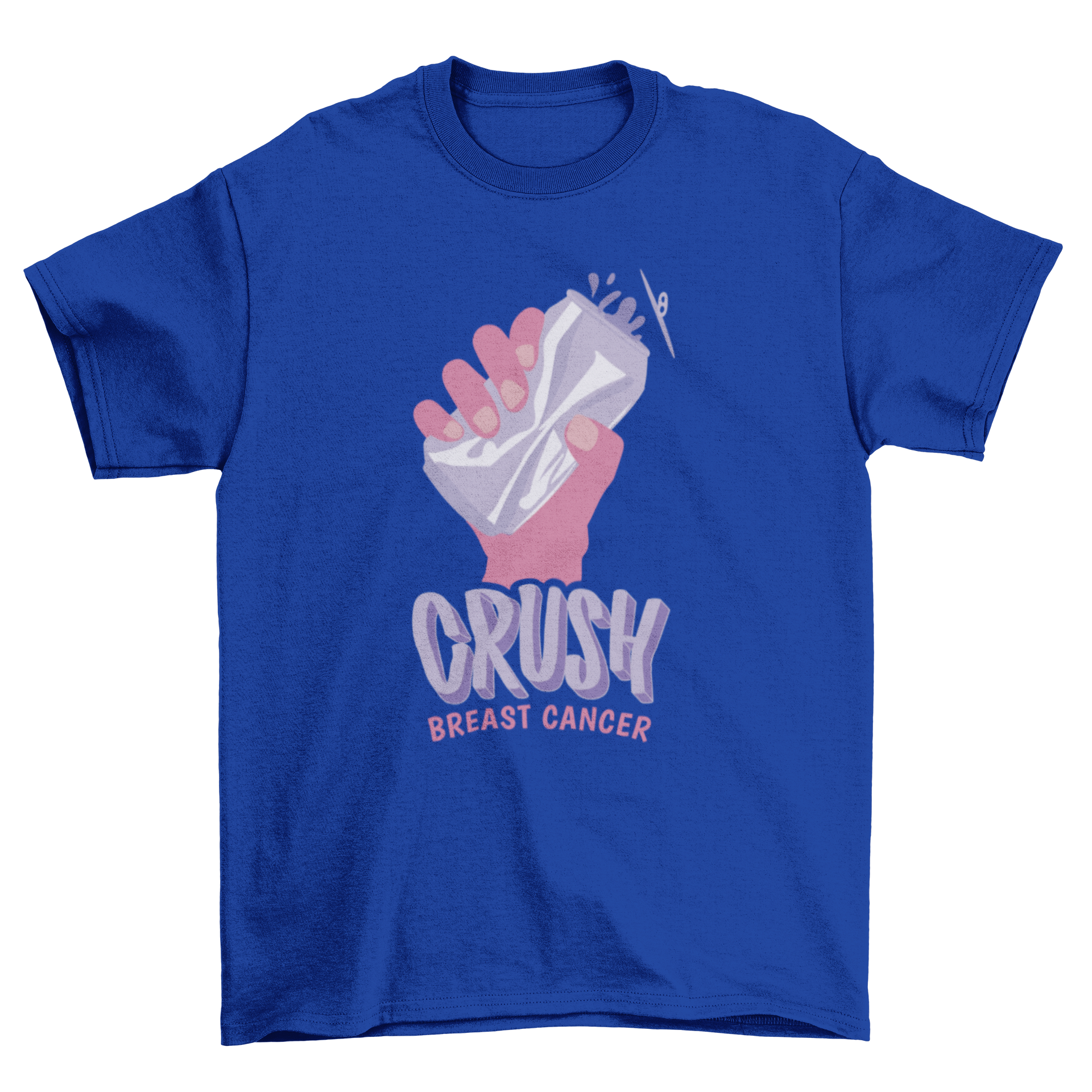 Crush Breast Cancer Quote T-Shirt featuring a bold design and soft fabric, perfect for raising awareness.