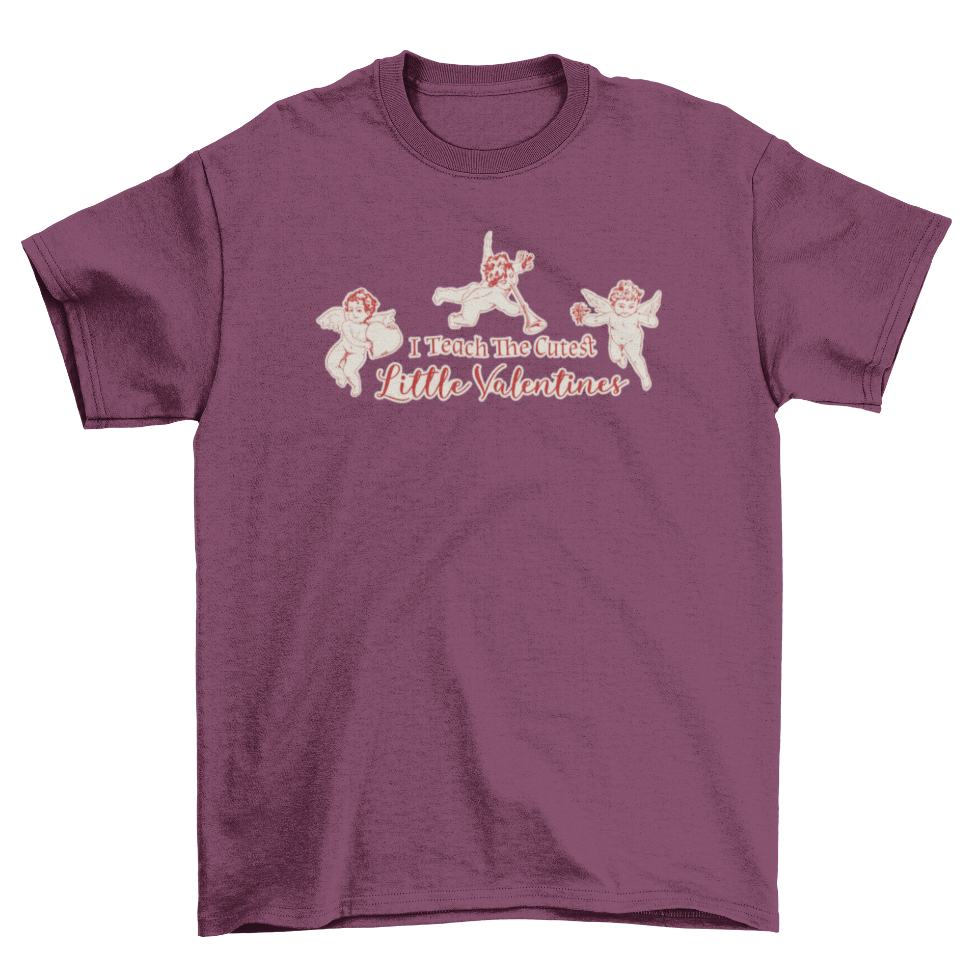 Cupid Babies Valentine's Day T-shirt featuring three cute cupid babies and a heartwarming quote.